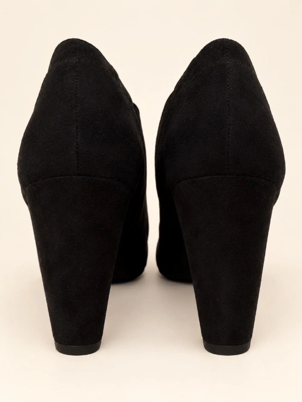 Maurices Harlow Black Faux Suede Gold Zip Block Heel Booties Size 9M